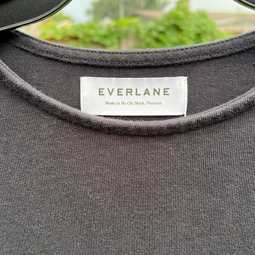 Everlane Black Long Sleeve Top - Picture 3 of 11